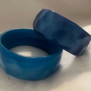 Blue bangle bracelets